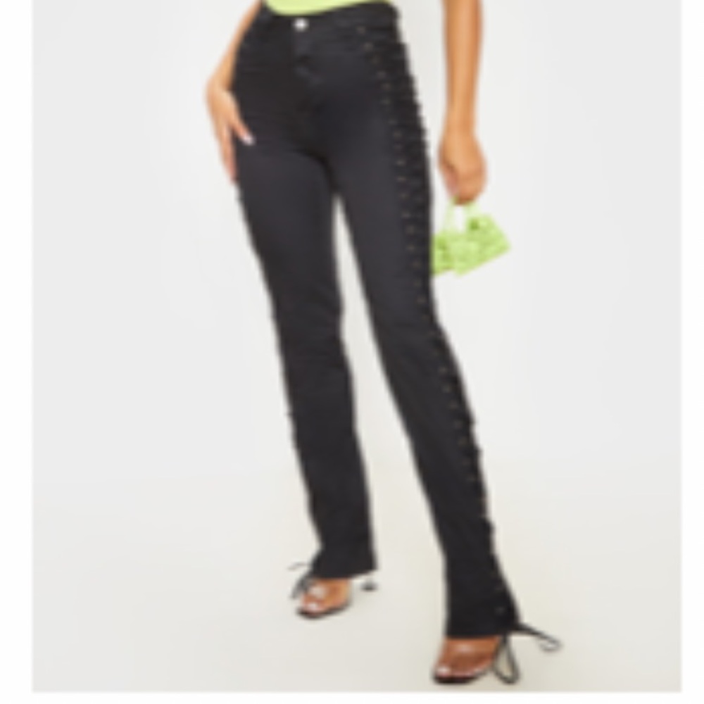 Black straight pants